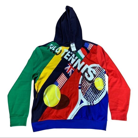Polo Ralph Lauren Other - Polo Ralph Lauren Men’s Tennis Print Sweatshirt Hoodie Jacket